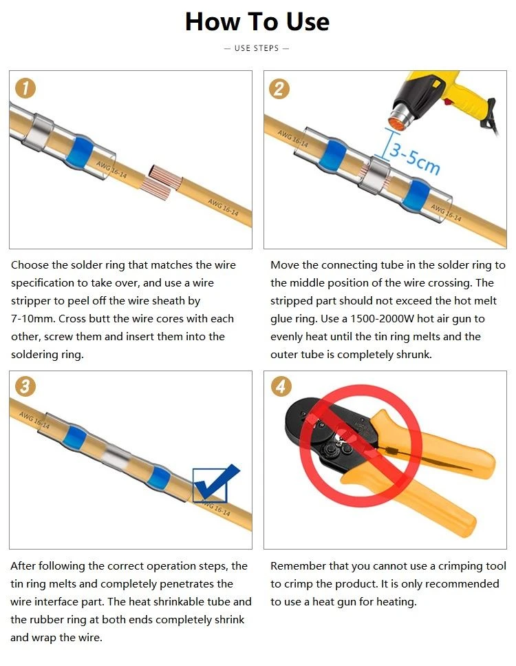 best solder heat shrink connectors