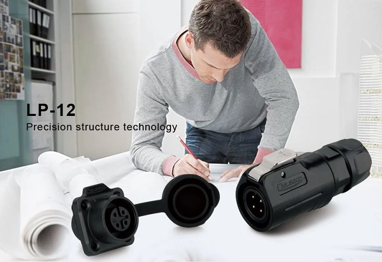 LP-12 M12 Male Female 5 pin Connector For Power (2)