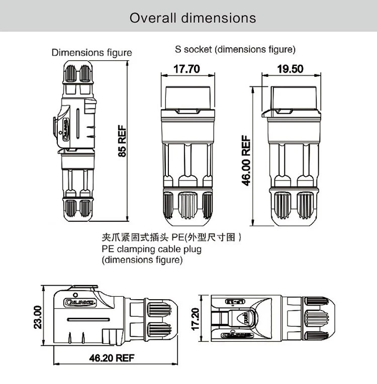 LP-12 M12 Male Female 5 pin Connector For Power (1)