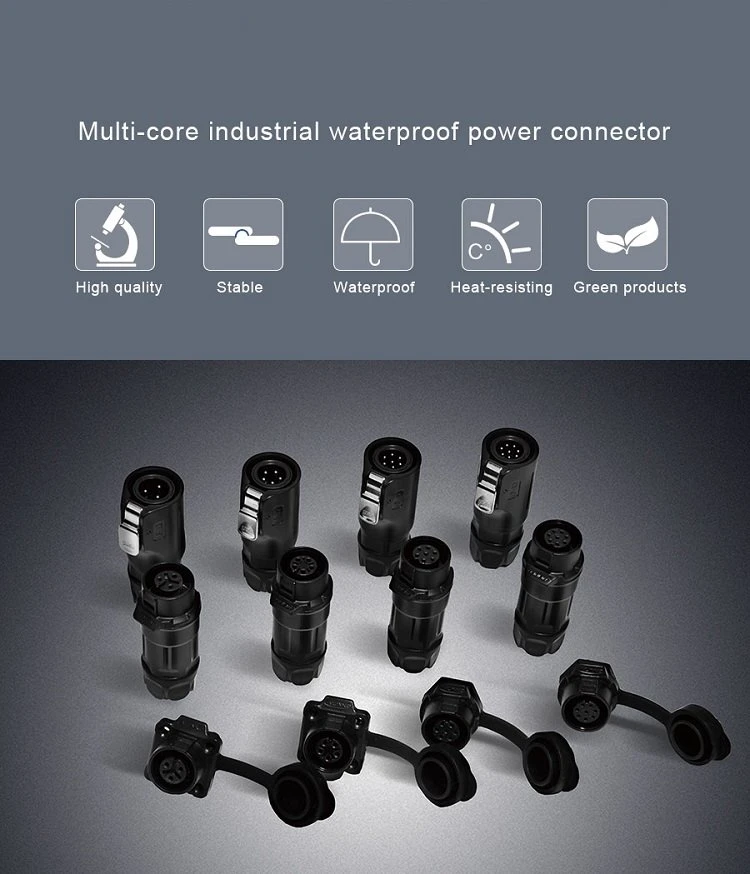 LP-12 M12 Male Female 5 pin Connector For Power (8)